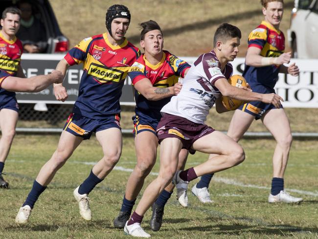 Jayden Campbell in action for Burleigh’s colts this year.