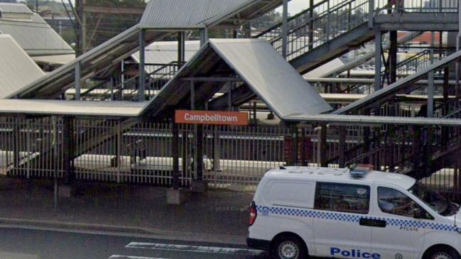 A boy was stabbed in the back overnight near Campbelltown train station. Picture: Google