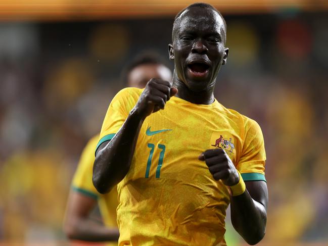 Socceroo Awer Mabil is on the radar of several A-League clubs. Picture: Getty Images