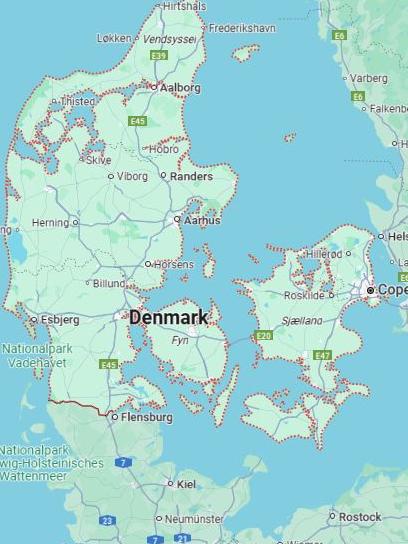 It is the size of Denmark. Picture: Google Maps