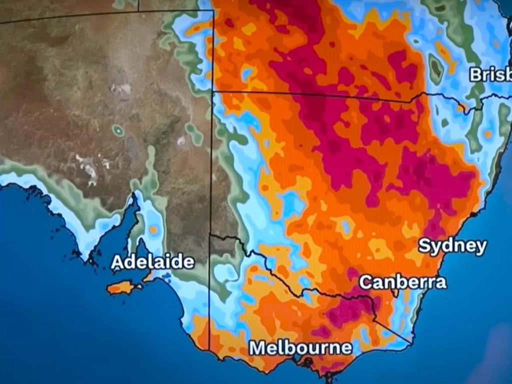 Rainfall could reach triple digits this week over parts of the south and east. Pics: BOM.