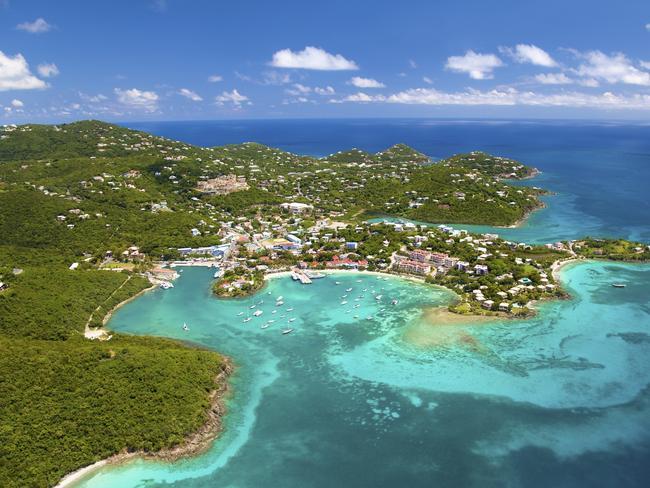 ESCAPE: aerial shot of Cruz Bay, St. John in US Virgin Islands. Picture: iStock