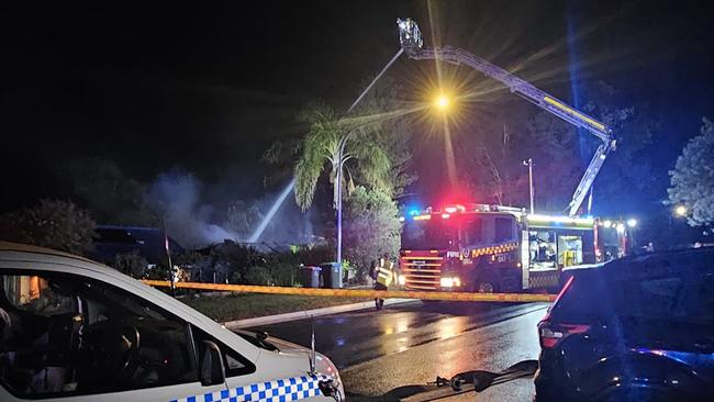 Bradbury house fire on Fern Ave, with firefighters on scene 31 March 2024. Picture: Facebook