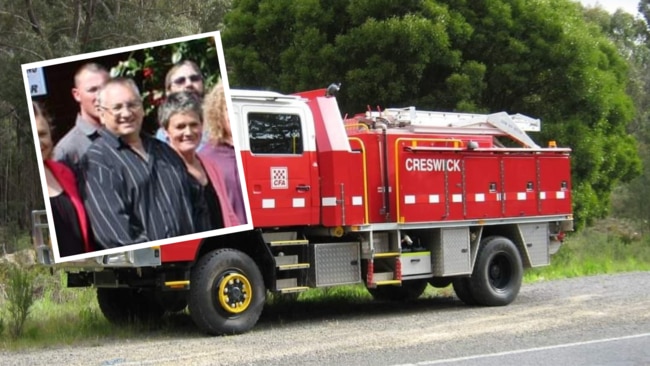 Creswick CFA captain Mark Spenceley (inset) was hit and killed while out cycling.