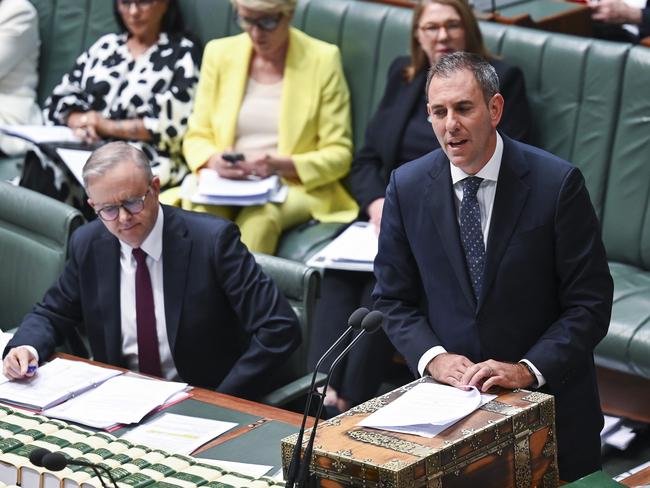 CANBERRA, AUSTRALIA, NewsWire Photos. OCTOBER 16, 2023: Federal Treasurer Jim Chalmers during Question time at Parliament House in Canberra. Picture: NCA NewsWire / Martin Ollman