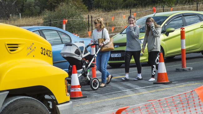 Roadworks at the Horne St/Gap Rd intersection. Picture: Rob Leeson