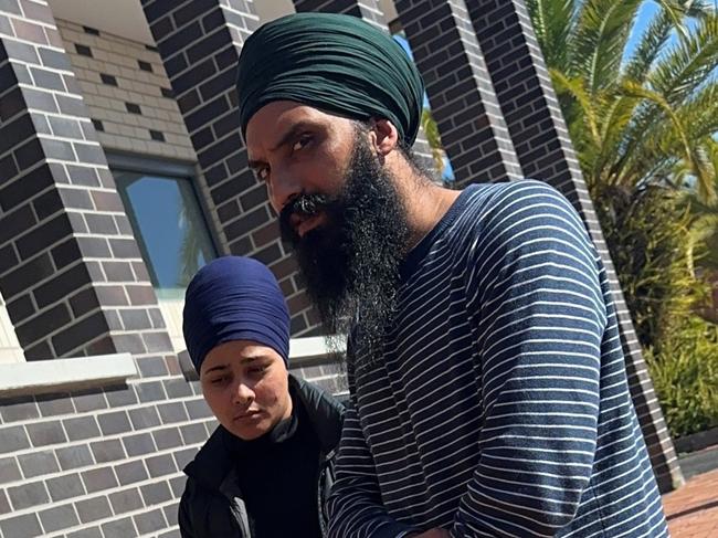 Right: Lovepreet Singh outside Lismore Courthouse facing charges of Dangerous driving occ death-drive manner dangerous and Negligent driving (occasioning death).