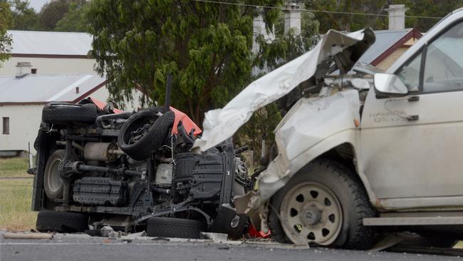 The crash scene at Hatherleigh, in the state’s South East, on December 1 last year. Photo: Sam Wundke.