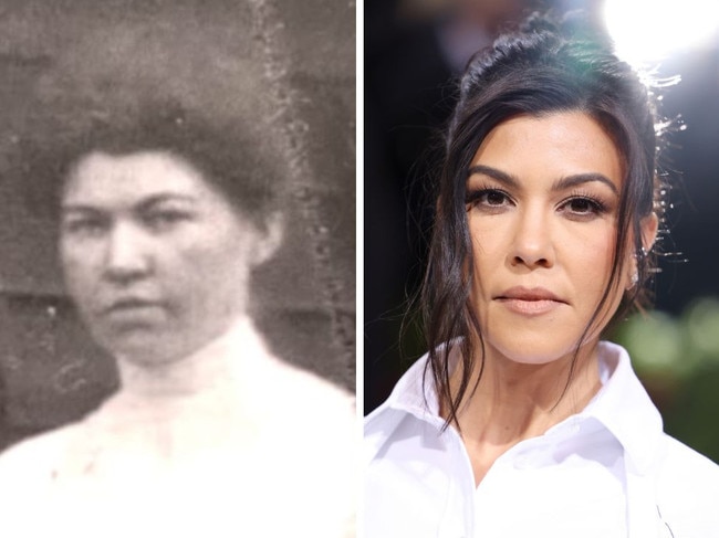 Kourtney Kardashian's doppelgänger spotted in century-old photo