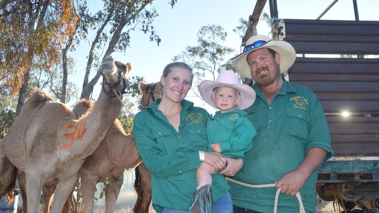 The Woodhouse family were this year's 400-meter race finalist winners, Kyrraley and Tom with their daughter Charlie were wrapped this their win at the 2019 Tara Festival of Culture and Camel Races.