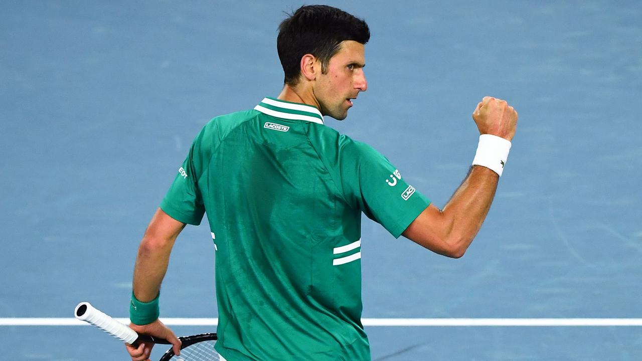 Novak Djokovic is one step closer to defending his Australian Open title after a dramatic turn of events. Picture: AFP