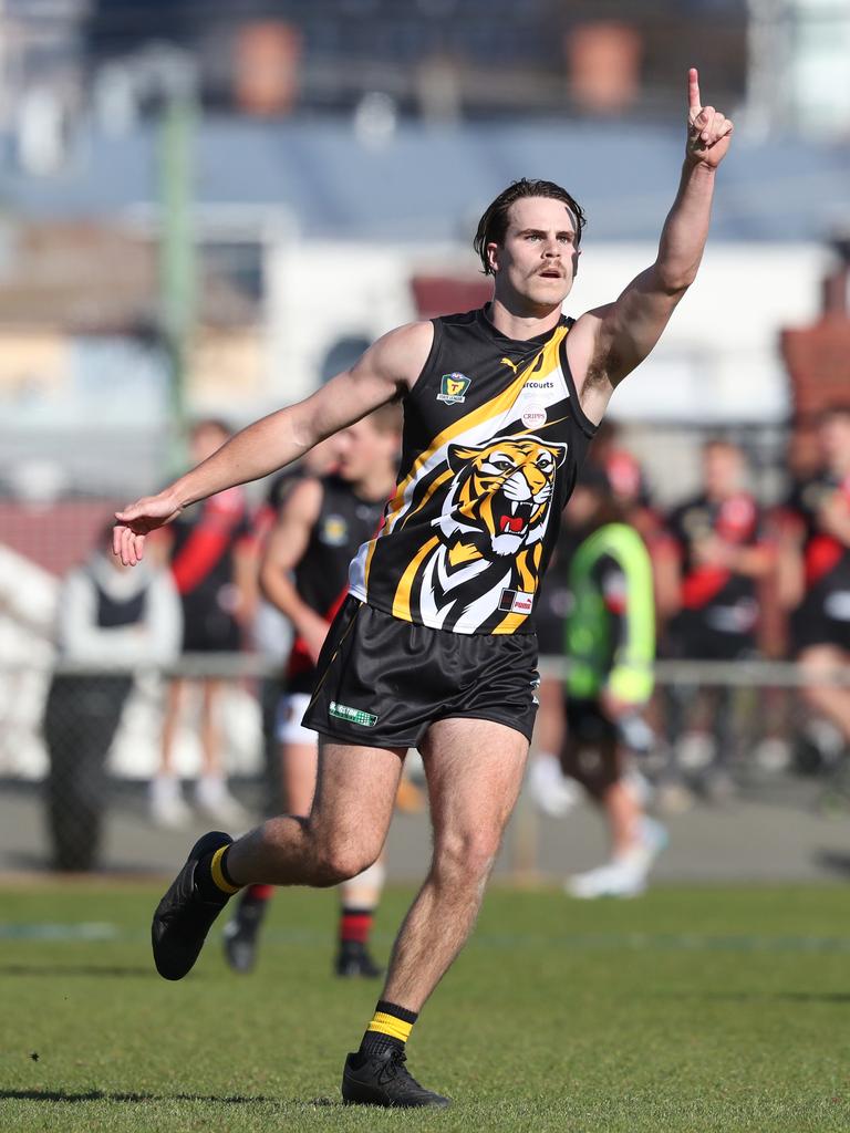 Nick Baker Tigers. TSL grand final Kingborough Tigers V North Launceston. Picture: Nikki Davis-Jones