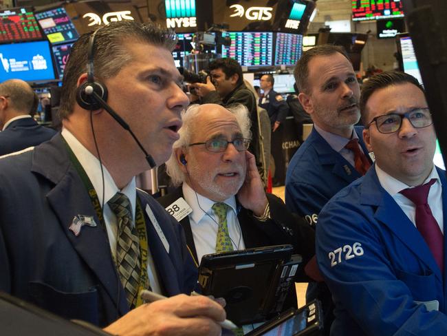 Financial markets tumbled at the New York Stock Exchange. Picture: AFP