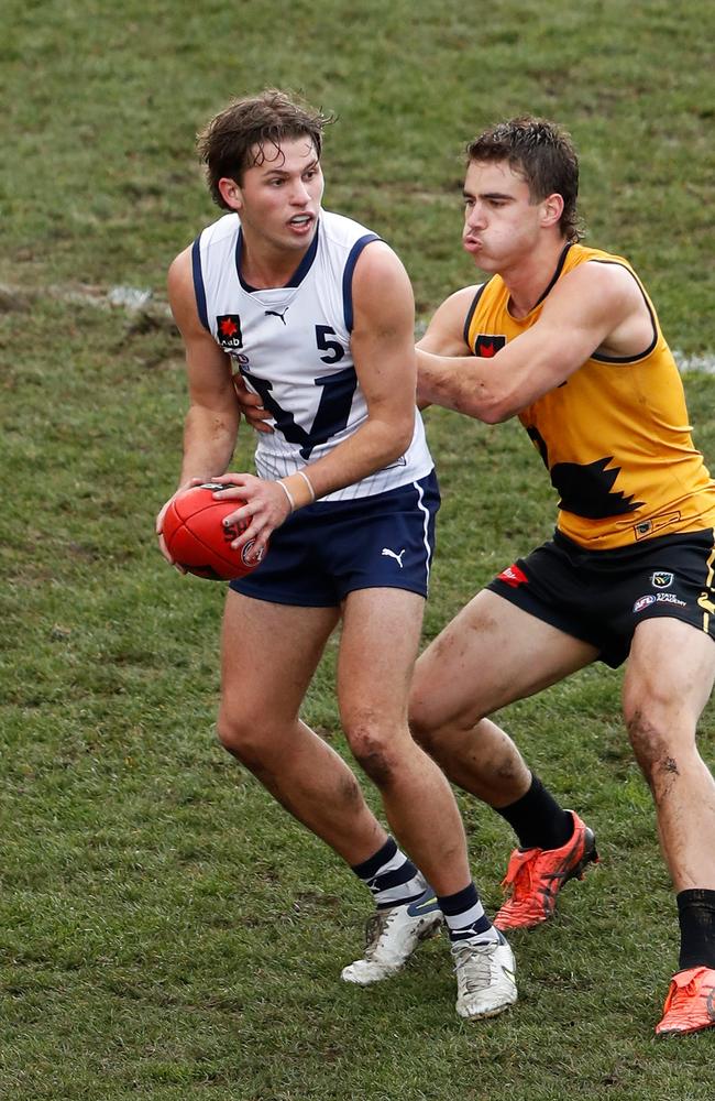 Clark played alongside Geelong Falcons teammates Ted Clohesy, Oliver Northam, Oscar Murdoch and Will Parkhouse for Victoria, and was constantly one of the team’s best players in the championships. Picture: Dylan Burns