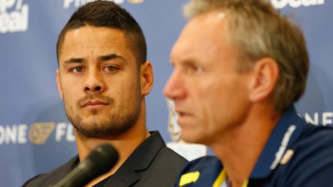Jarryd Hayne and Neil Henry are in a showdown.