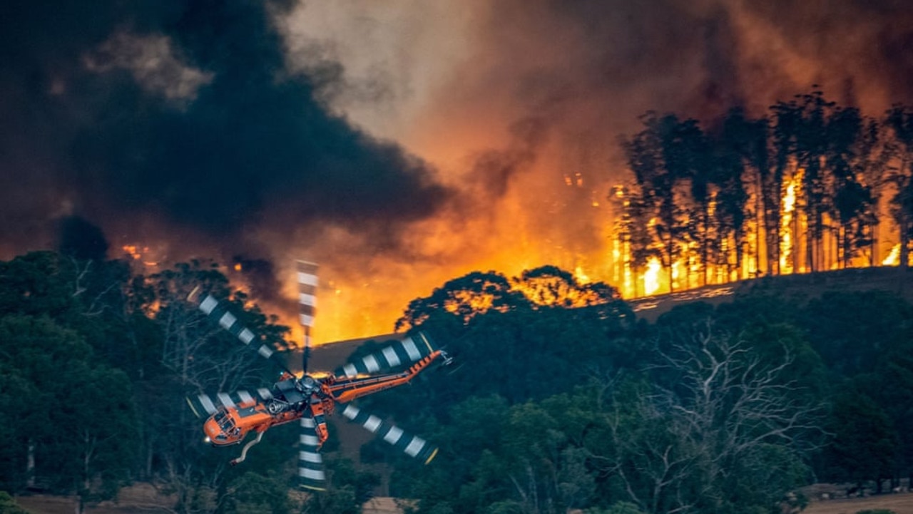 The Gippsland Bushfires on New Year’s Eve. Picture: Department of Environment, Land, Water and Planning