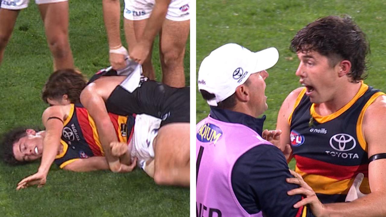 Ned mcHenry was left concussed after a tackle from Scott Lycett.