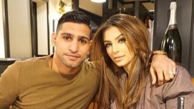 Amir Khan and wife Faryal Makhdoom have unloaded on each other on Twitter. Picture: Supplied