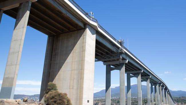 New speed cameras have been installed on the Tasman Bridge. Picture: Linda Higginson