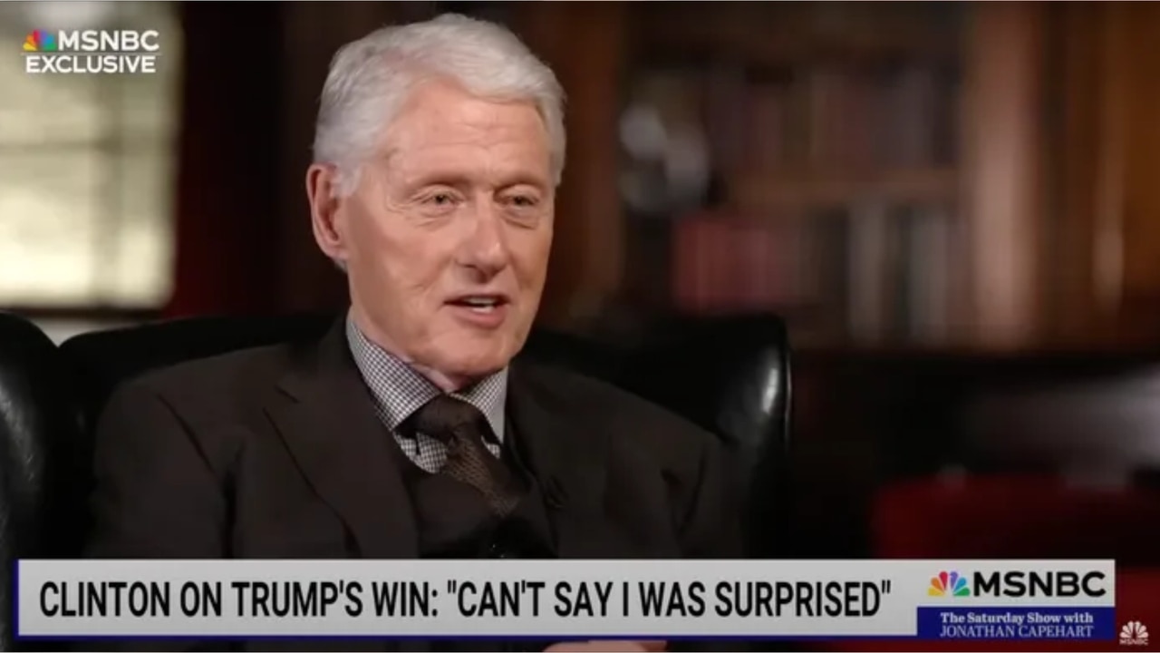 Bill Clinton claims he wasn't 'surprised' Donald Trump beat Kamala Harris