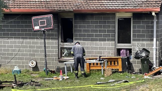 The scene of a deadly house fire at Rokeby, which claimed the life of an infant girl. Picture: Rob Inglis