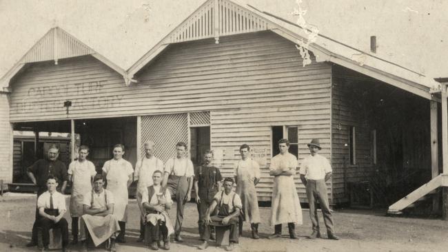 Staff at the Caboolture Butter Factory, ca. 1910. Image courtesy Moreton Bay Region Libraries.