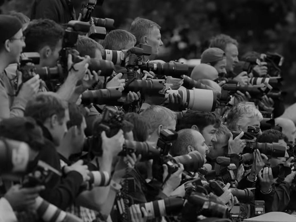 Netflix used a photo of photographers from the 2011 Harry Potter premiere in London. Picture: Netflix