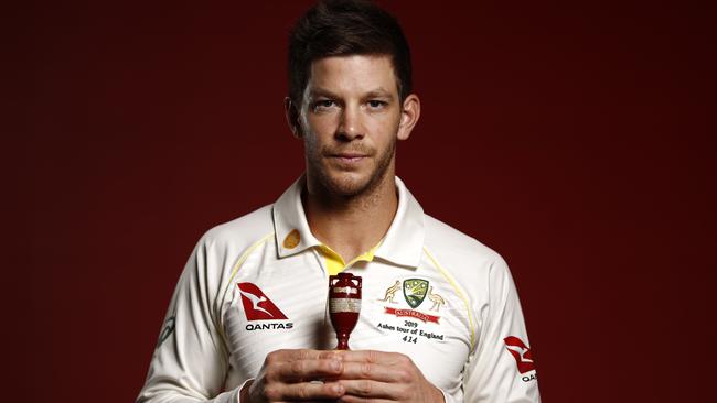 Tim Paine of Australia poses during the Australia Ashes Squad Portrait Session this week.