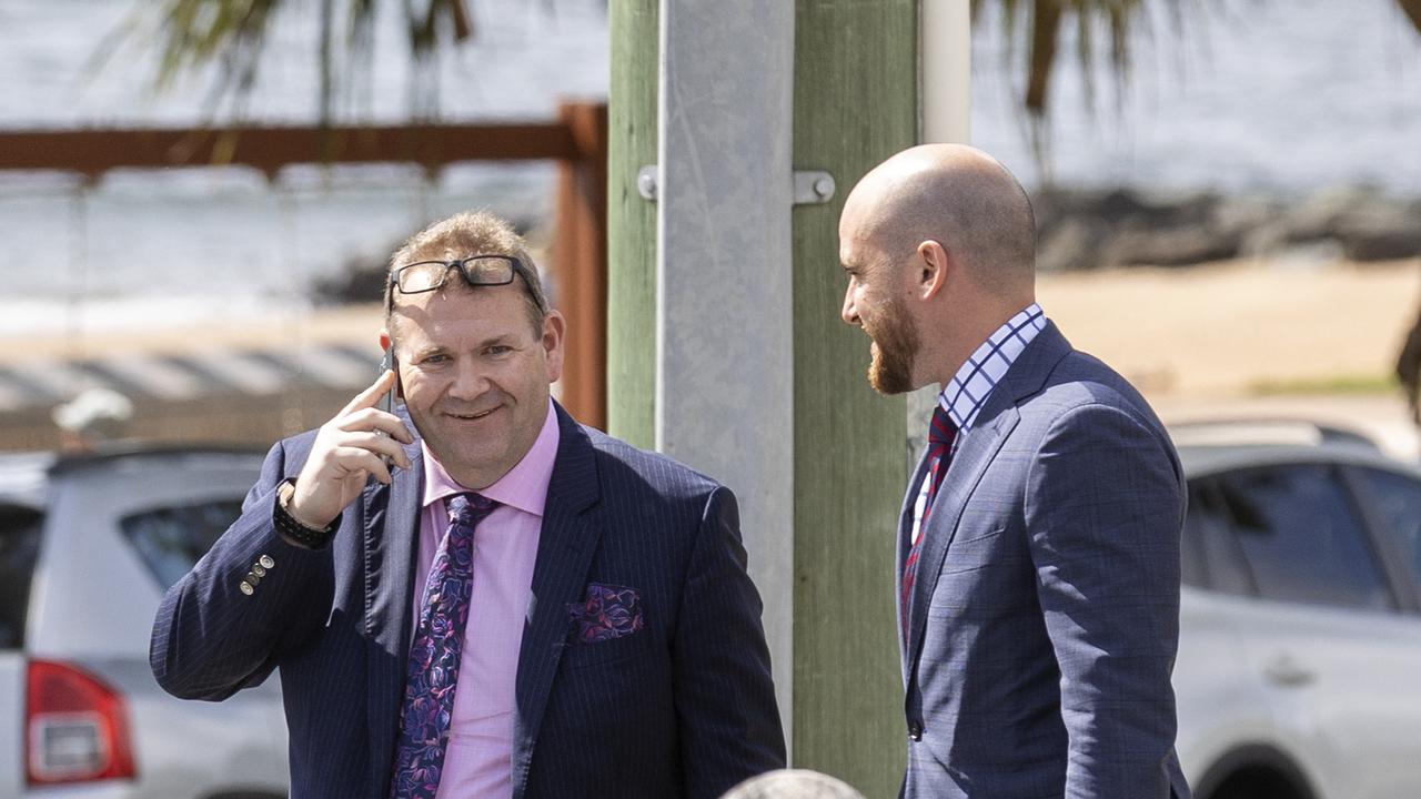 Former Tasmanian MP Adam Brooks (left) pleaded guilty to three charges after his initial eight charges were dismissed. NewsWire / Sarah Marshall