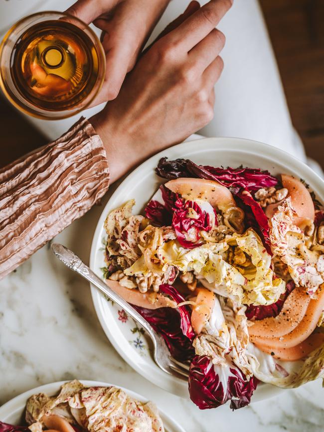 Pink Radicchio Salad with Poached Quince. Le Sud: Recipes from Provence-Alpes-Cote d'Azur by Rebekah Peppler. Photography by Joann Pai. Chronicle Books.