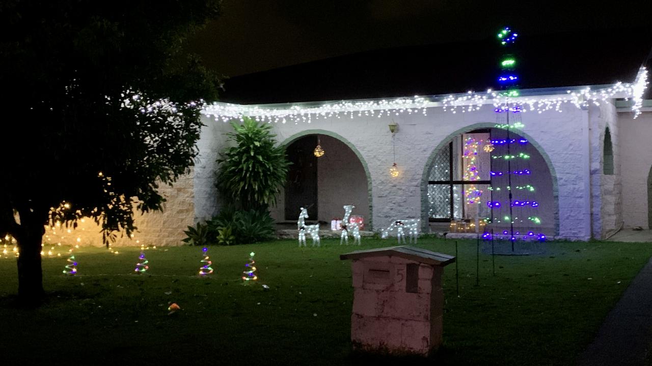 Christmas lights in Lagoon St in West Mackay. Picture: Rae Wilson
