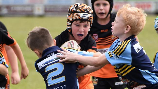 Photos from the Herbert River Crushers Junior Rugby League Club U8’s clash with North Thuringowa Rugby League Club (Norths Devils) in Ingham on Saturday. Picture: Cameron Bates