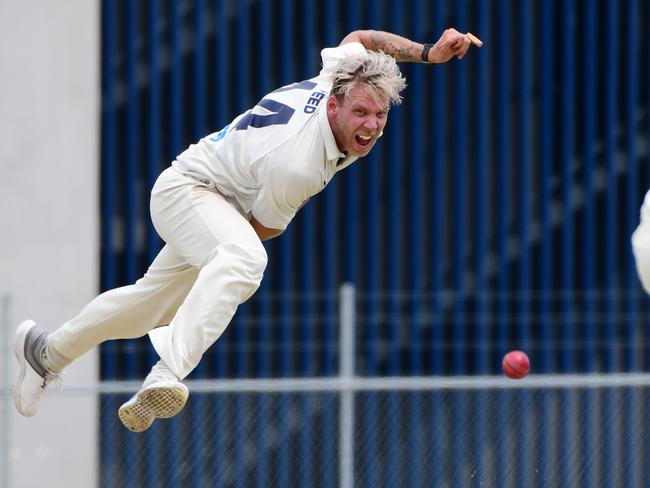 Jake Reed in full flight for Geelong. Picture: Stephen Harman