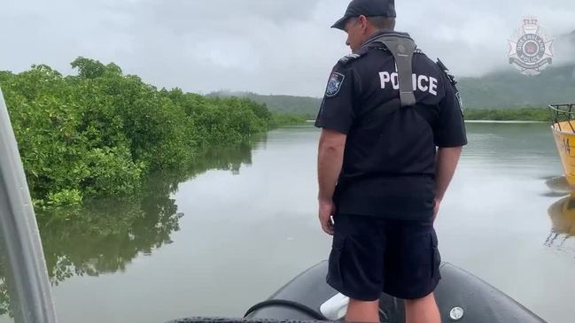 Police search for a missing fishermen near Hinchinbrook Island. 