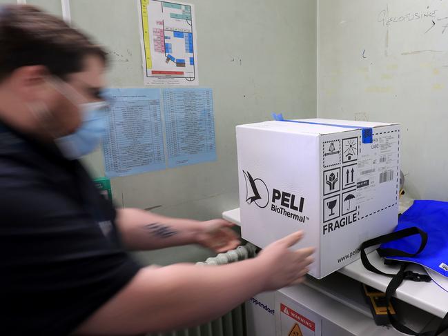 The first batch of COVID-19 vaccinations in Croydon, England. Picture: Getty Images