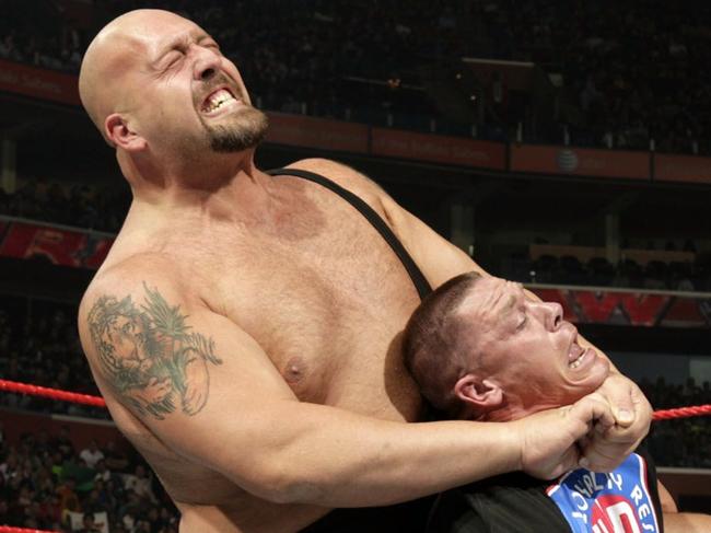 FEATURES: WWE Smackdown. Big Show and John Cena. Wrestlers.