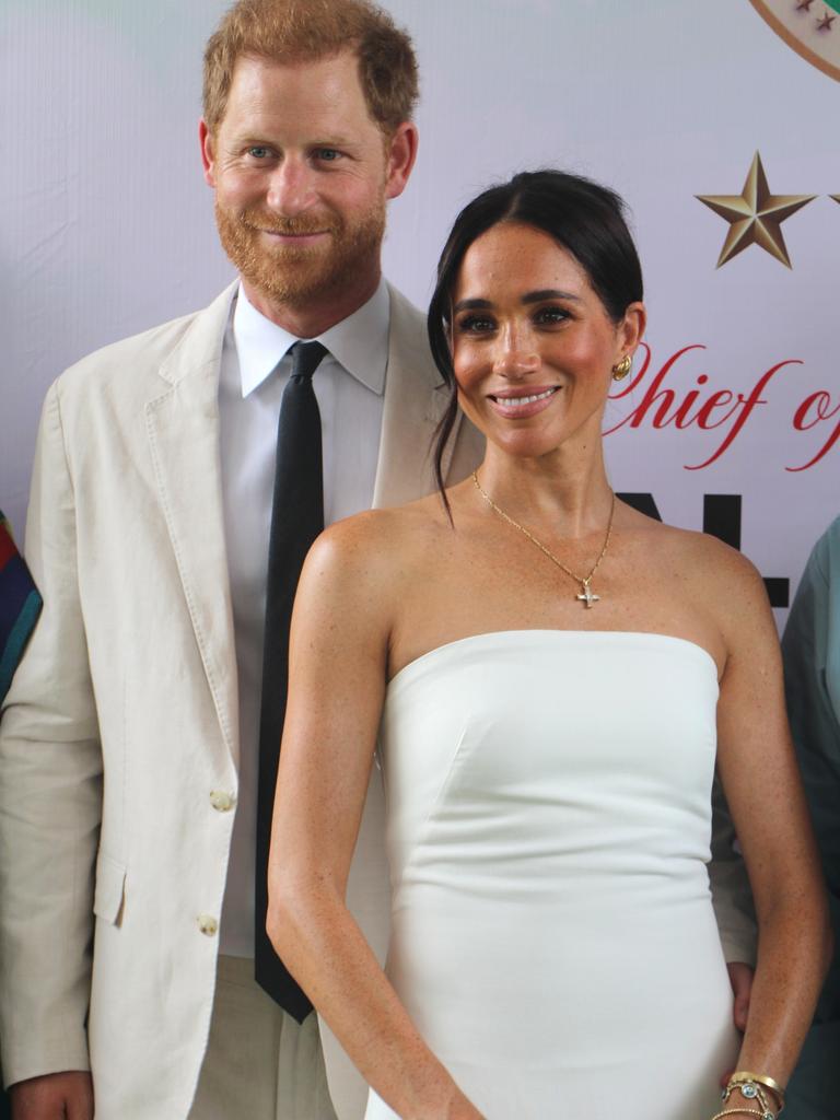 Prince Harry and Meghan have just wrapped a three-day tour in Nigeria. Picture: Emmanuel Osodi/Anadolu via Getty Images