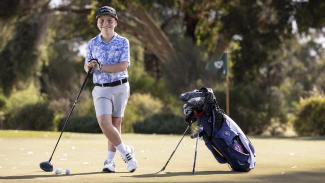 SA Weekened piece about 8-year-old golfer David Cooper, who dreams of one day turning pro and has a big Instagram following.  22nd January 2025 Picture: Brett Hartwig