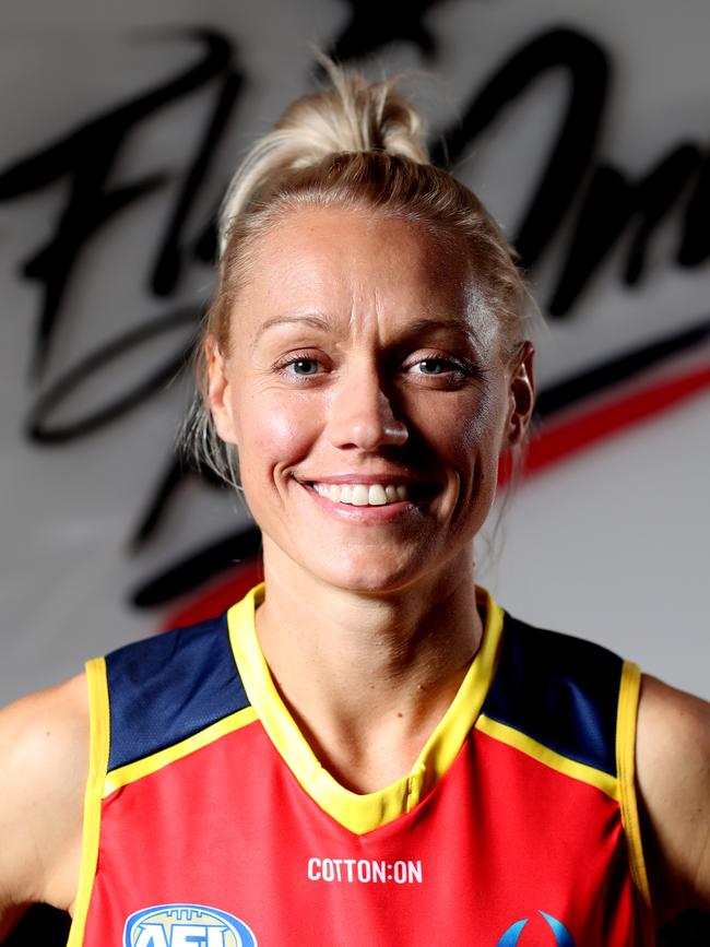 Crows AFLW superstar Erin Phillips. Picture: (AAP Image/Kelly Barnes).