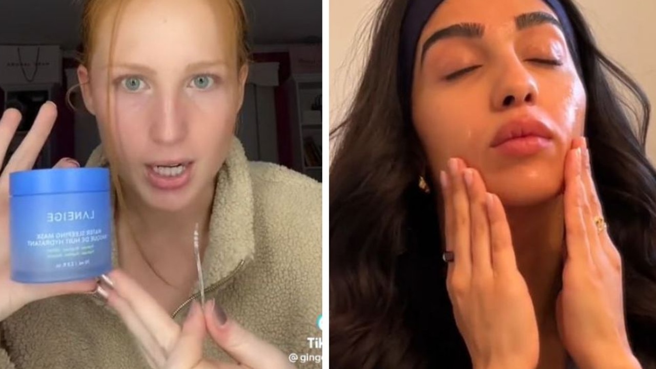 Find out why this overnight mask is so popular. Picture: TikTok/@gingerjess6, @priyaaasidhuu.