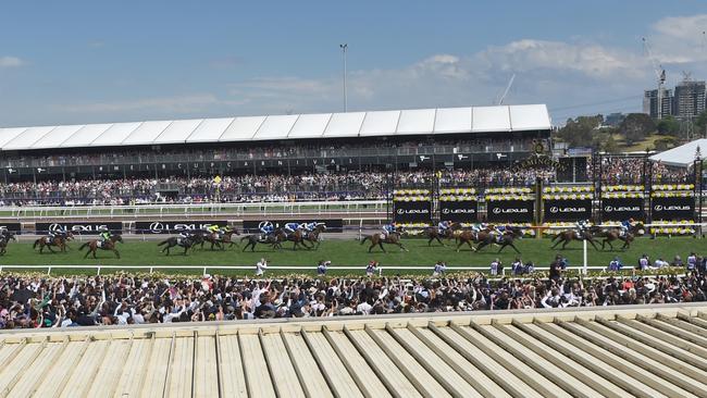 Cross Counter and Kerrin McEvoy cross the line first. Picture: Tony Gough