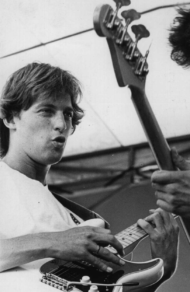 Guitarist Brad Robinson during his time with Australian Crawl. Picture: News Corp