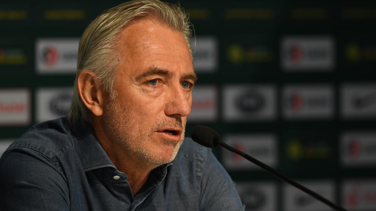 Socceroos coach Bert van Marwijk at press conference to announce the preliminary Australian squad for the 2018 FIFA World Cup Russia.