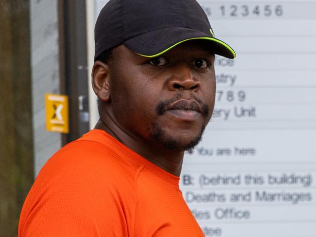 Alleged stalker Reynolds Mandisi Dube leaves Darwin Local Court on Tuesday February 11, 2025. Picture: Pema Tamang Pakhrin