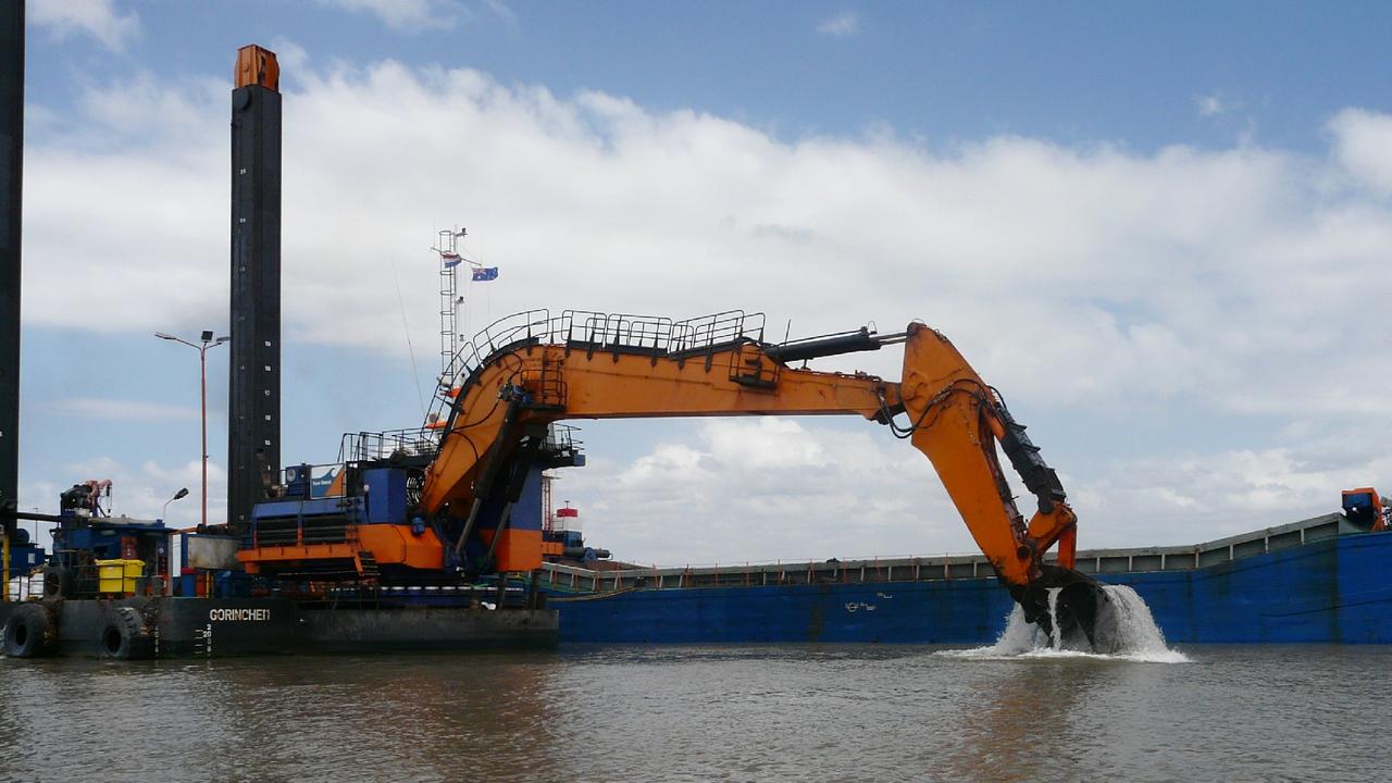 Dredging in Gladstone Harbour.