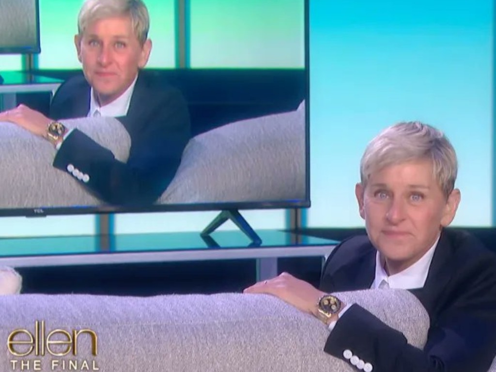 The final scene of Ellen's show saw her sat on a couch saying goodbye.