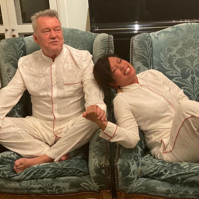 Jimmy Barnes with wife Jane at their Southern Highlands getaway. Picture: Instagram