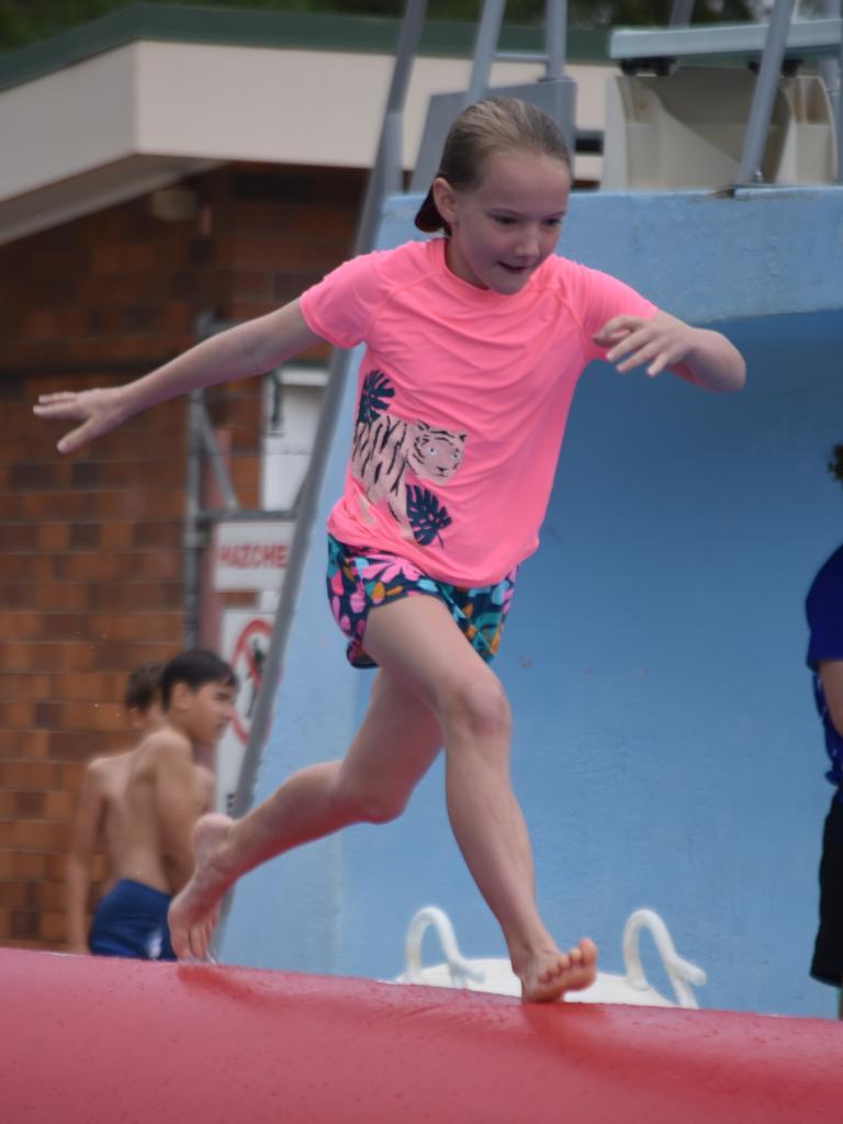 PARTY TIME: There were plenty of splatters and splashes at Dalby's pool party on Saturday.