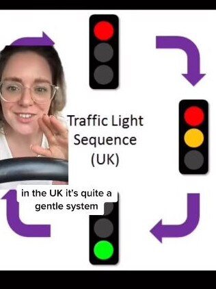 The traffic light system in the UK a “gentle system”. Picture: Instagram/thejordanagrace