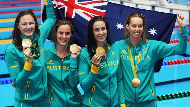 The hours of sacrifice and pain it took for these four girls to take home gold is hard to imagine. Picture: Phil Hillyard